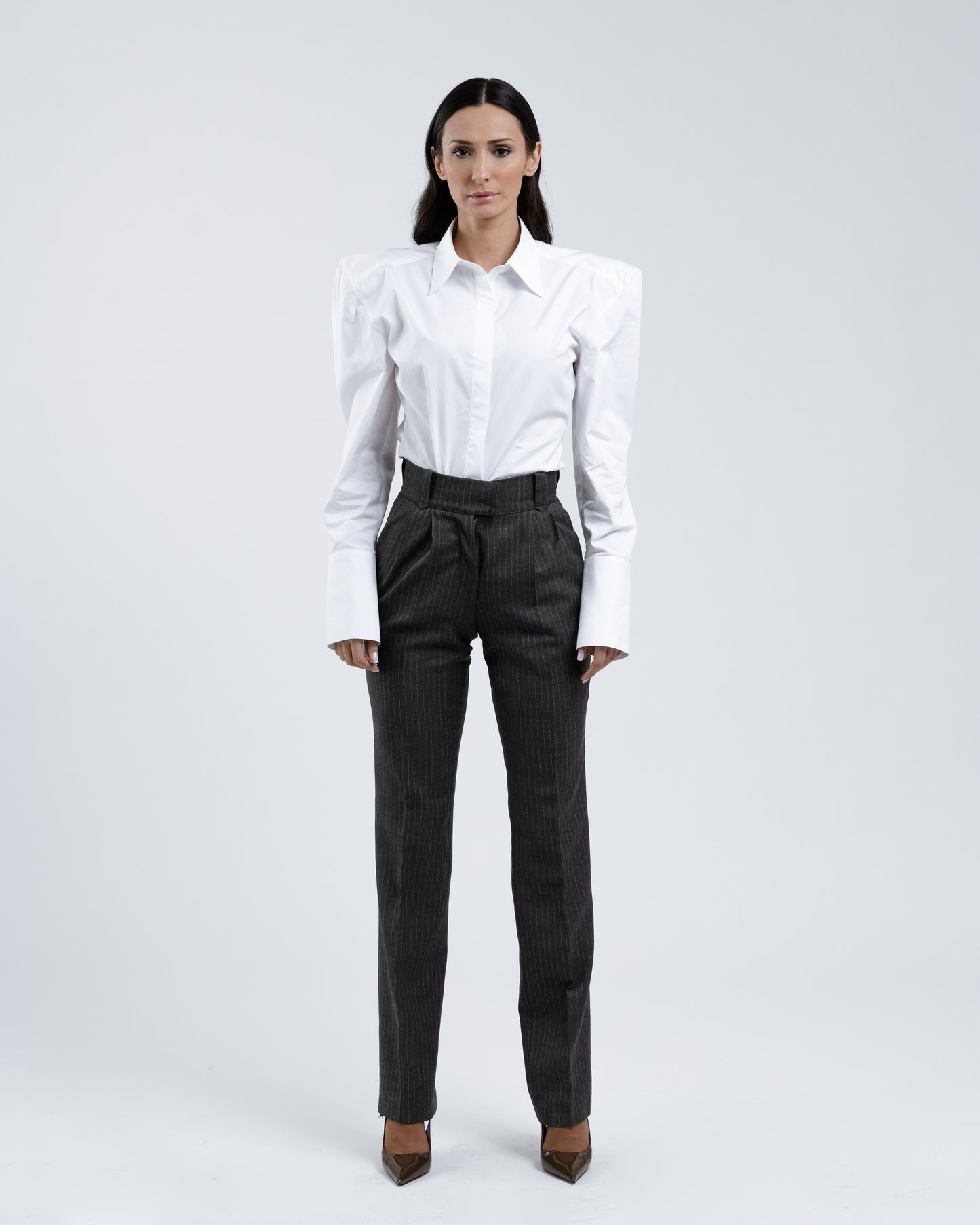 Striped Wool Trousers