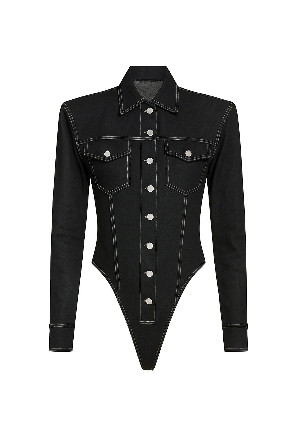 denim body wirth high shoulder pads