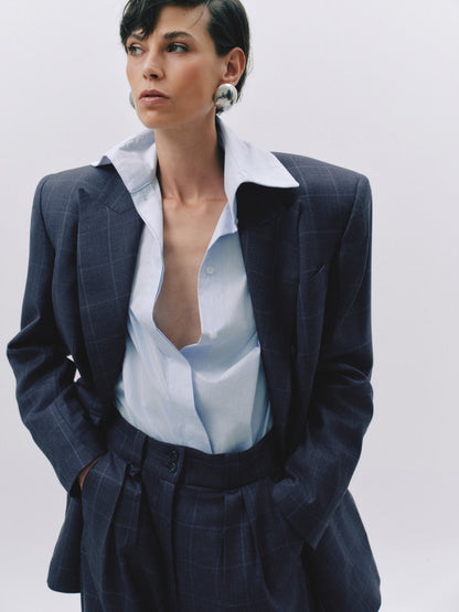 Double-Breasted Virgin Wool Blazer