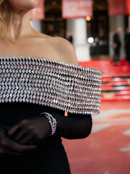 Crystal velvet dress
