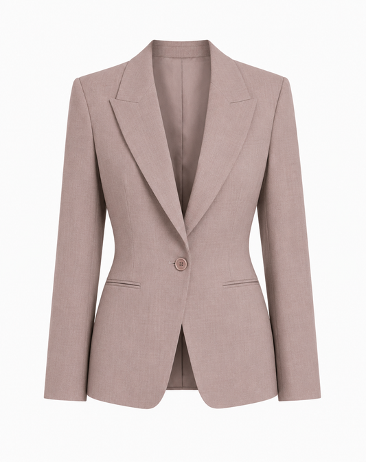 Virgin Wool & Silk Tailored Blazer