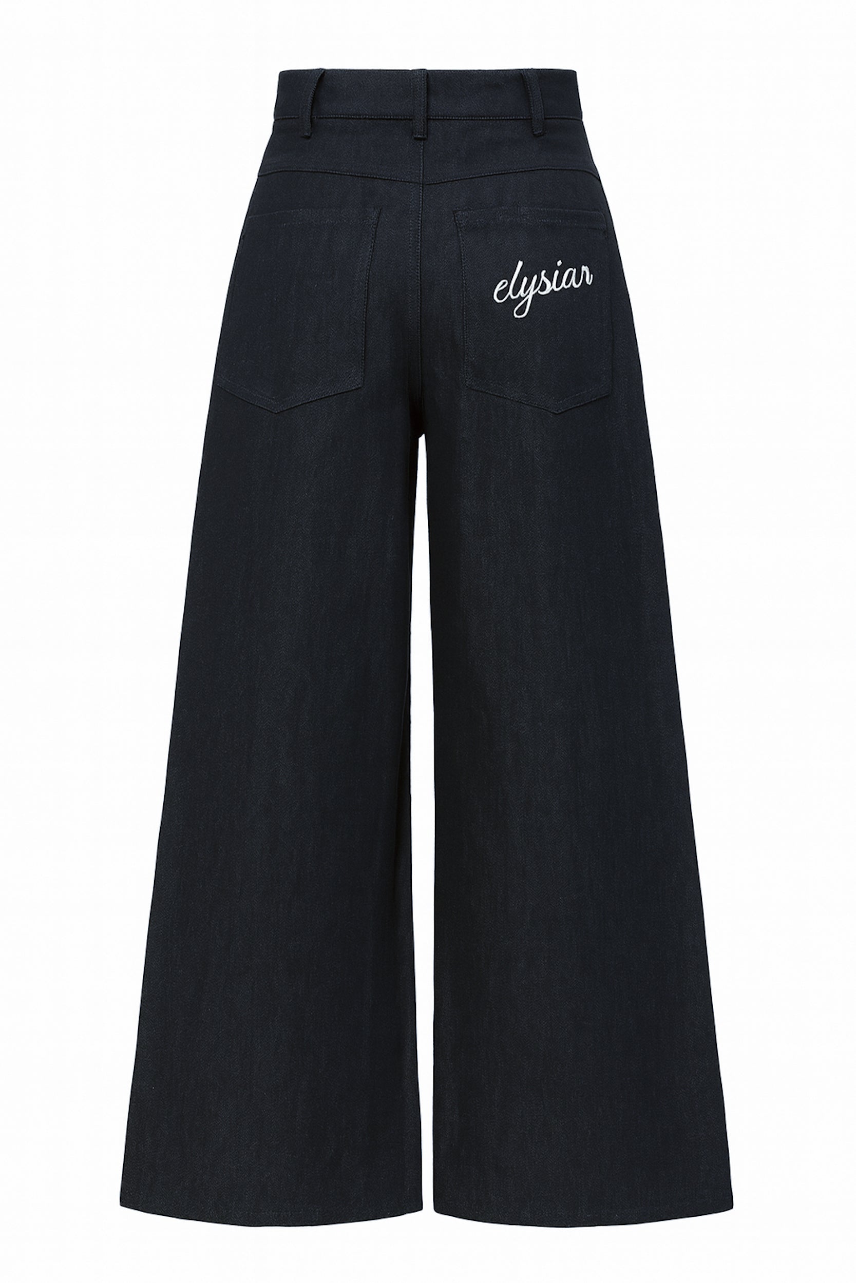 wide leg ballon fit jeans womens with logo